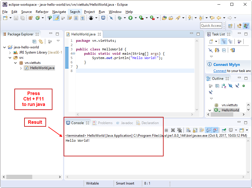 Run java project trong Eclipse
