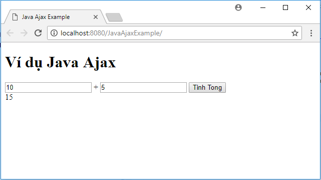 Ví dụ Java Ajax