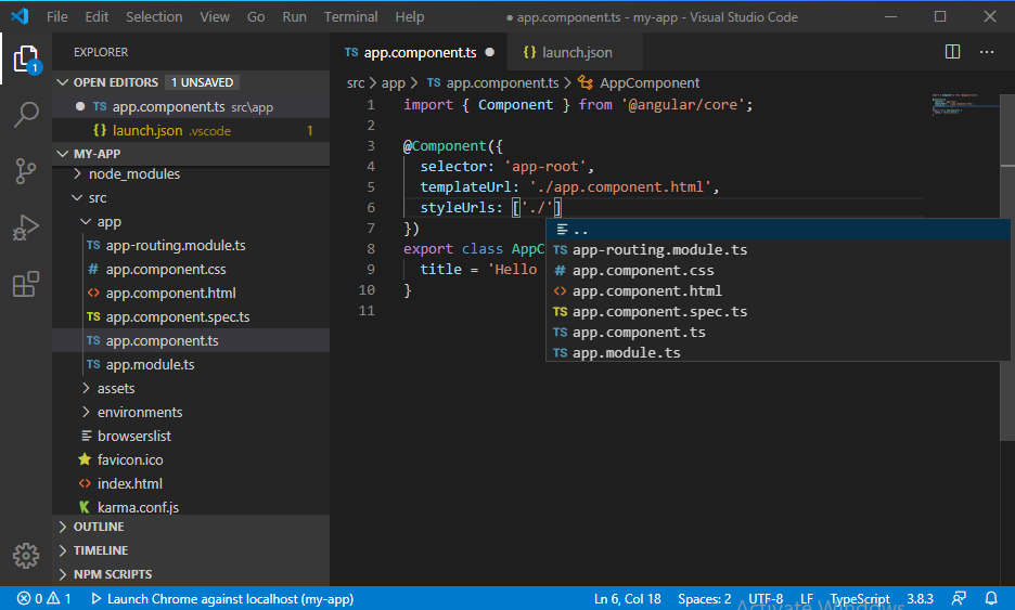 Hướng dẫn lập trình Angular 7 với trình soạn thảo Visual Studio Code
