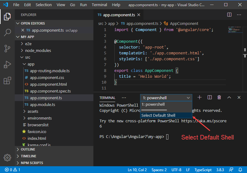 Hướng dẫn lập trình Angular 7 với trình soạn thảo Visual Studio Code