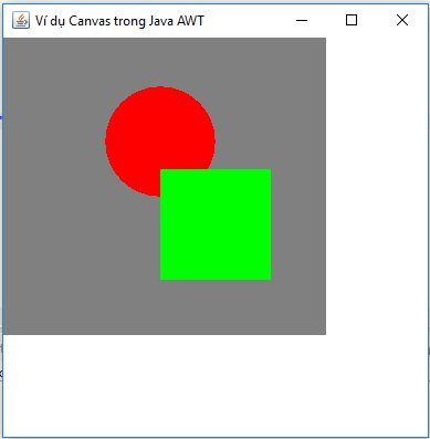 Ví dụ Canvas trong Java AWT