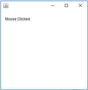Ví dụ MouseListener trong Java AWT
