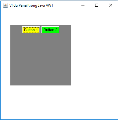 Ví dụ Panel trong Java AWT
