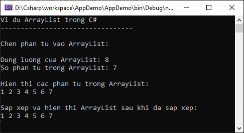 ArrayList trong C#