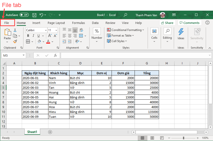 Lưu cửa sổ làm việc trong Excel