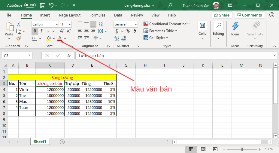 Sự thay đổi màu sắc giúp văn bản trong Excel trở nên sinh động và thu hút hơn. Với tính năng này, bạn có thể tạo ra bảng tính đẹp mắt và dễ đọc hơn bao giờ hết. Hãy đón xem hình ảnh liên quan để khám phá thêm.