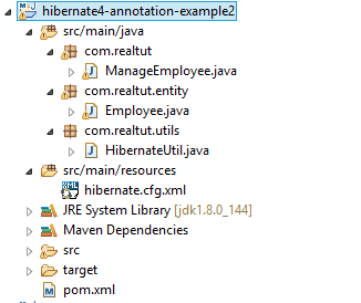 Hibernate 4 Annotation Mapping - SQLServer 2017 Example