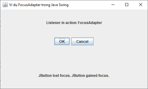FocusAdapter trong Java Swing