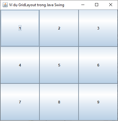 GridLayout trong Java Swing