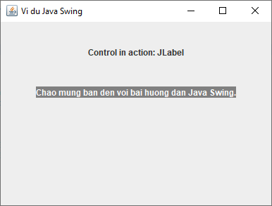 Lớp JLabel trong Java Swing