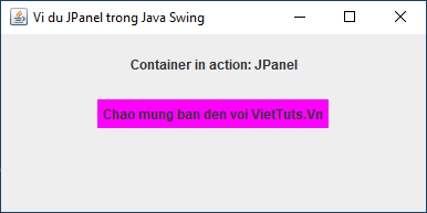 Lớp JPanel trong Java Swing