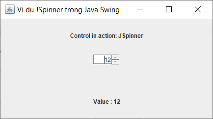 Lớp JSpinner trong Java Swing
