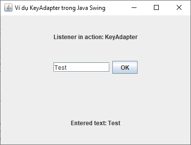 KeyAdapter trong Java Swing