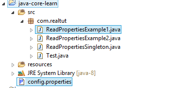 Ví dụ 1: Read properties file trong java