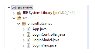 Ví dụ login sử dụng mô hình MVC trong Java