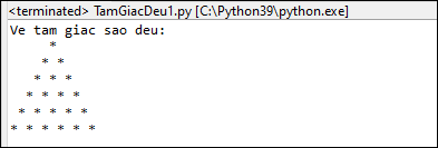 Vẽ tam giác đều trong Python: Tam giác đều là một trong những hình dạng phổ biến nhất trong toán học, vậy bạn có biết cách vẽ tam giác đều trong Python không? Chúng tôi sẽ cung cấp cho bạn một hình minh họa để giúp bạn hiểu rõ hơn về cách vẽ tam giác đều trong Python. Hãy xem ngay hôm nay và trở thành một lập trình viên giỏi!