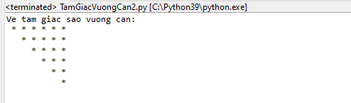 Vẽ tam giác vuông cân trong Python không còn khó khăn nữa với sự giúp đỡ của những chuyên gia. Được xây dựng bằng những kỹ thuật đơn giản, bạn có thể vẽ tam giác vuông cân trong Python chỉ trong vài phút. Hãy nhấn vào hình ảnh để khám phá các bí quyết để vẽ tam giác vuông cân trong Python.