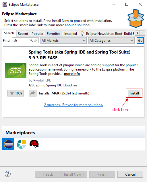 Cài đặt Spring Tool Suite (STS) trong Eclipse
