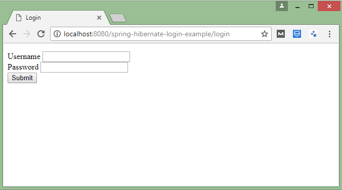 Ví dụ login trong Spring 4 Web MVC - Hibernate 4 XML Mapping