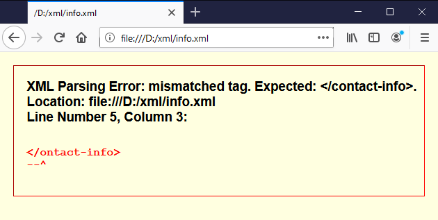 View XML Error